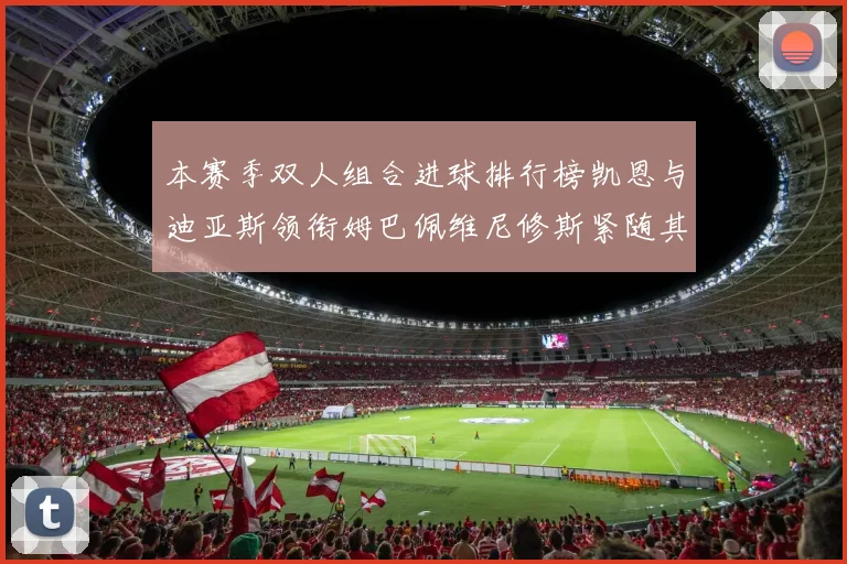 本赛季双人组合进球排行榜凯恩与迪亚斯领衔姆巴佩维尼修斯紧随其后
